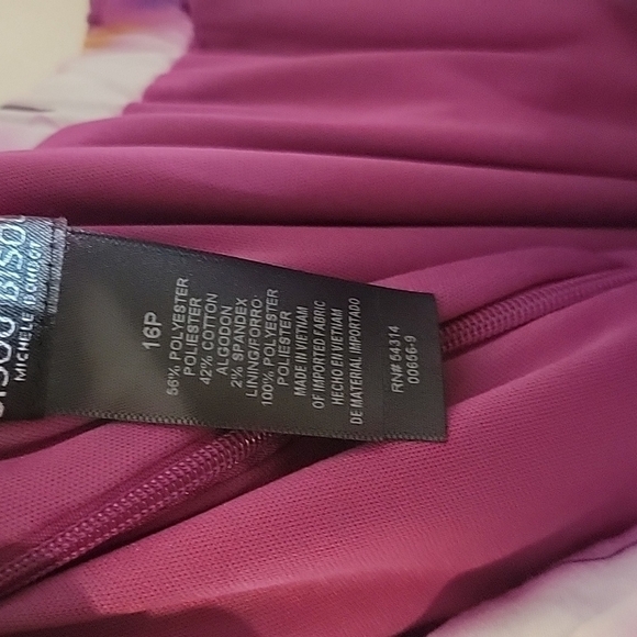 Bisou Bisou One Shoulder Floral Dress - Purple and Blue - Picture 6 of 6